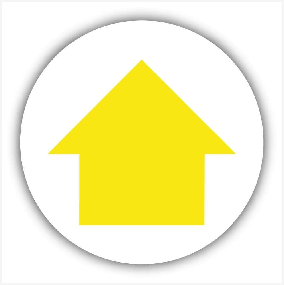 Yellow Arrow Waymarker sign